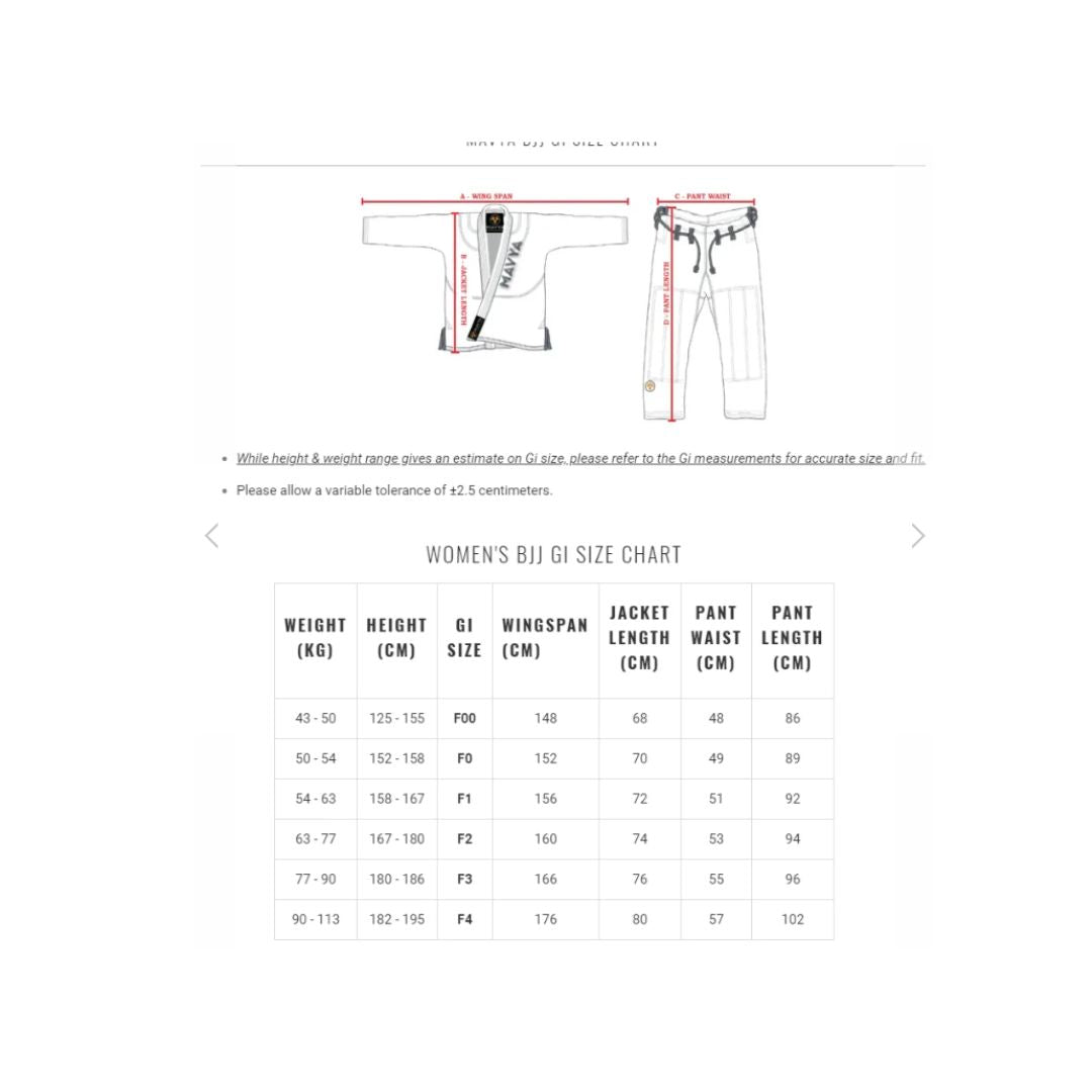 Mavya Immersion BJJ Gi Ladies size guide.jpg