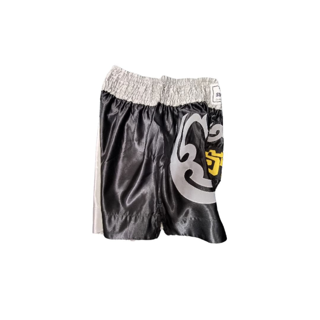 FSNZ Adults Muay Thai Shorts grey and black 3.jpg
