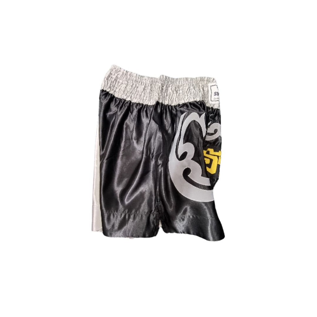 FSNZ Adults Muay Thai Shorts grey and black 3.jpg