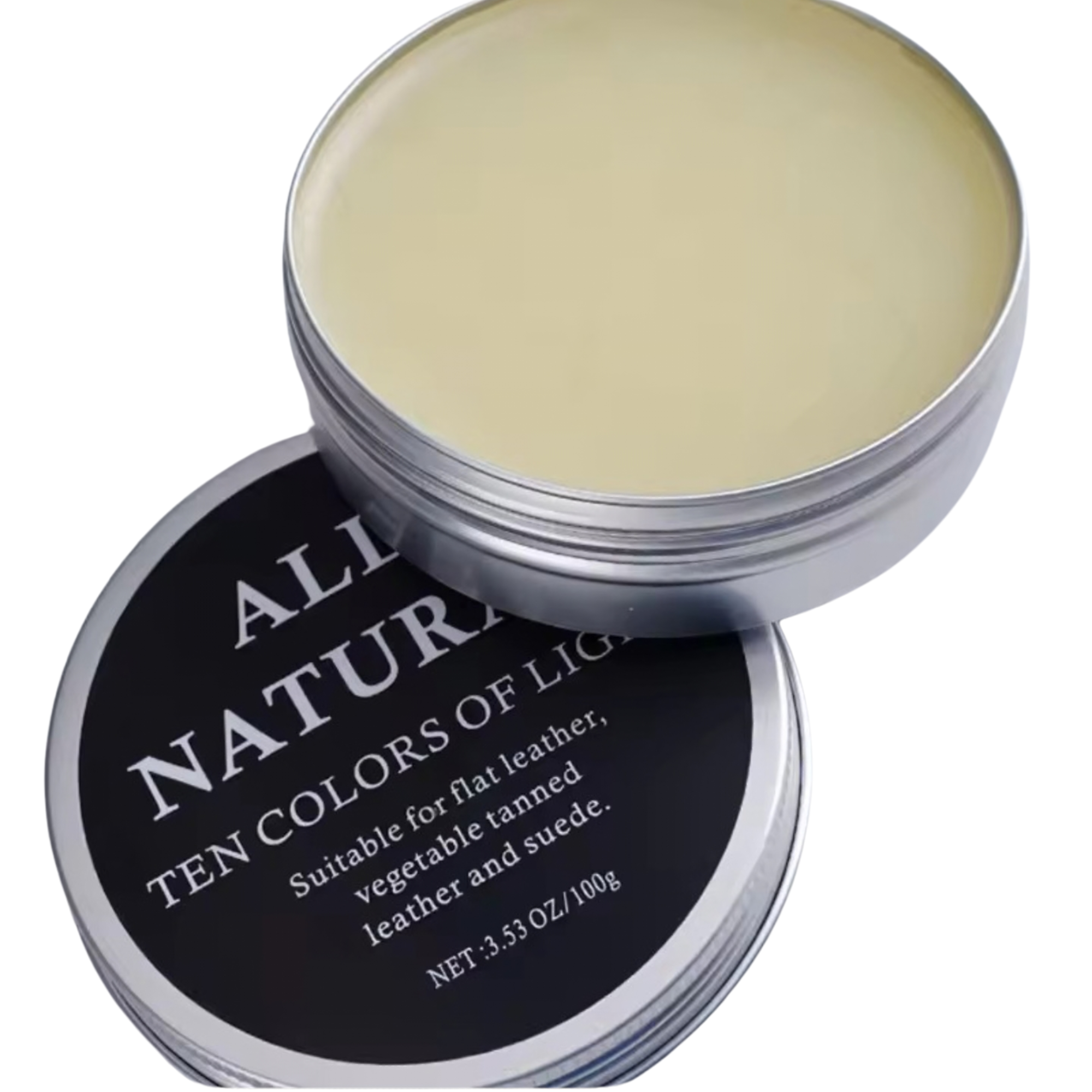 All Natural Leather Conditioner Open Tin 50g.png