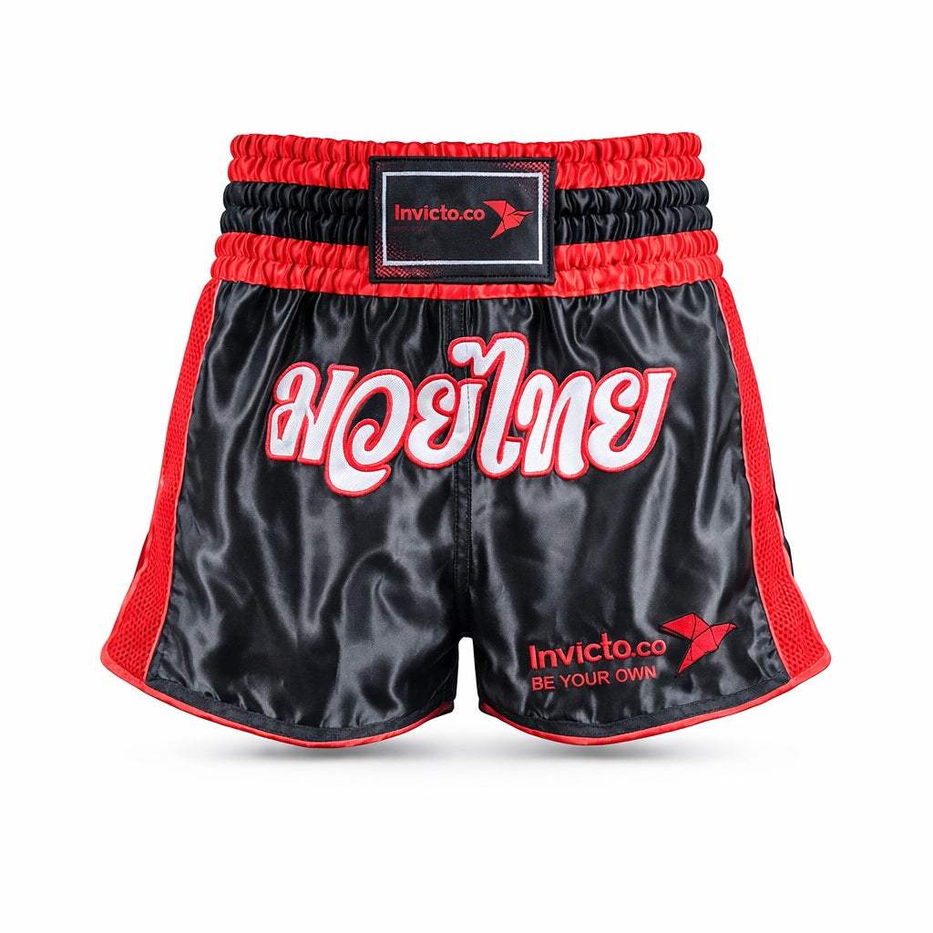 Invicto-Co Muay Thai Aspire Falcon Shorts EAM1 Red.jpg