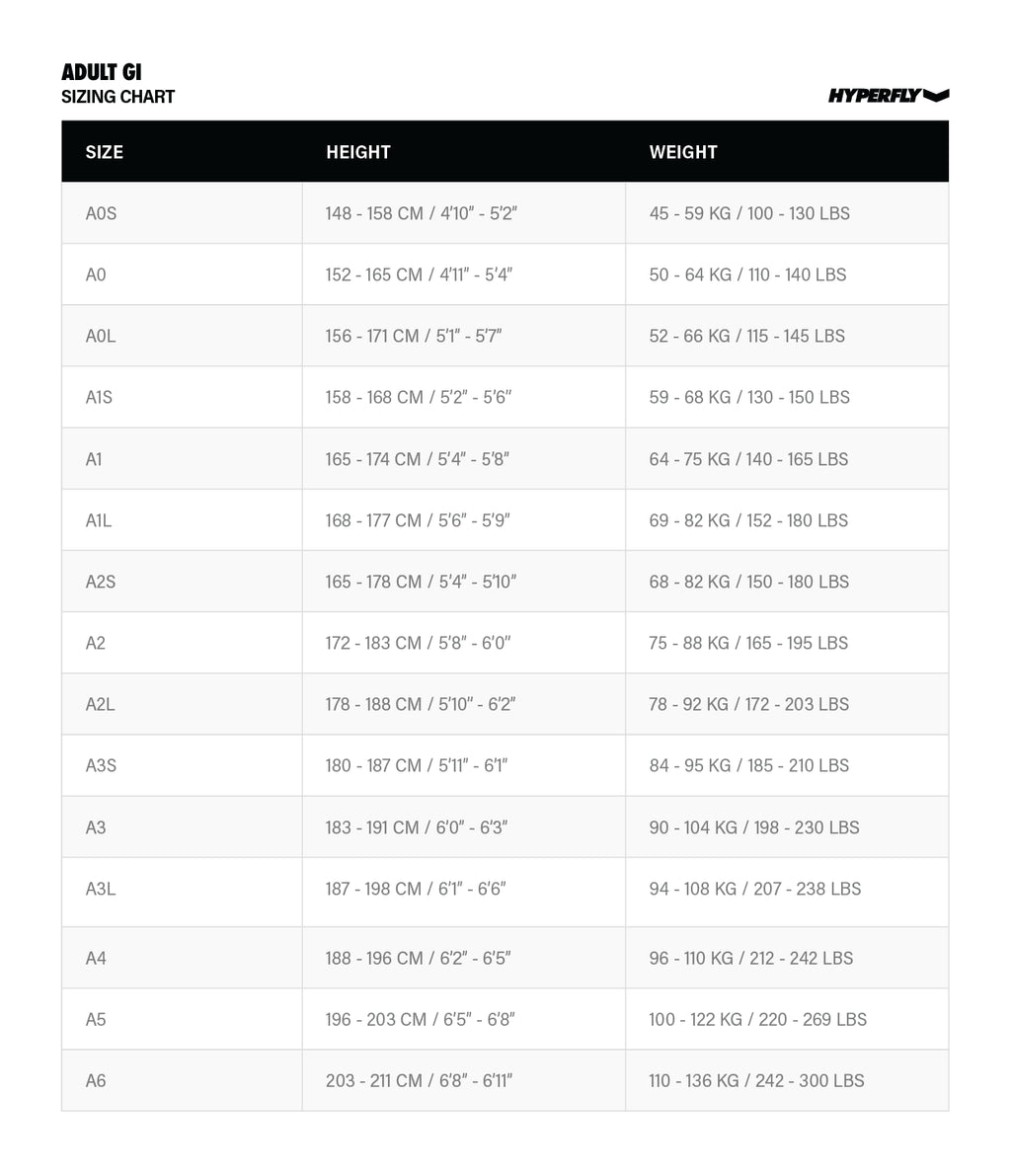 Hyperfly Adult Gi Size Chart.webp