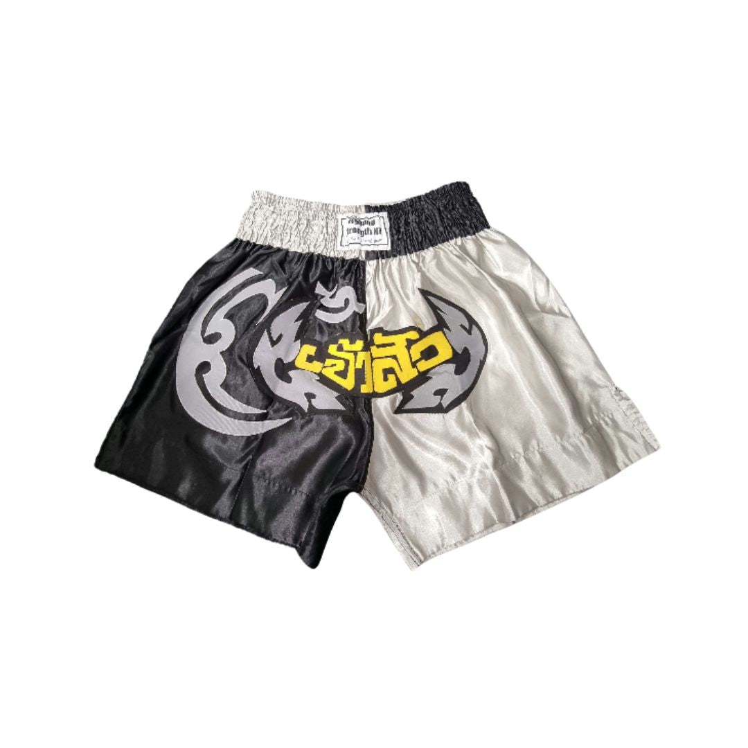 FSNZ Adults Muay Thai Shorts grey and black.jpg